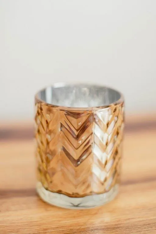 Go026 Glam Gold Staggered Votive 10cm