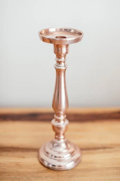 Ro006 Rose Gold Candle Stick 31cm