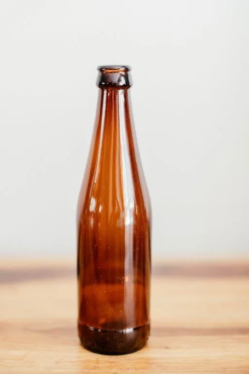 Na018 Brown Tint Beer Glass Bottle 22cm