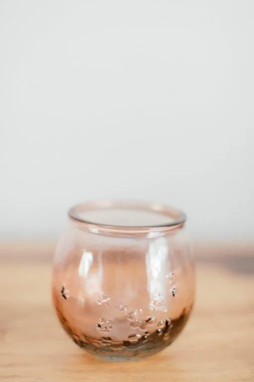 Ro019 Pink Glass Tint Vase 9cm