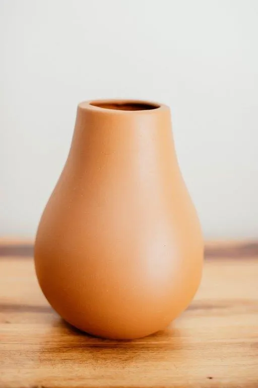 Na033 Mustard Teardrop Vase