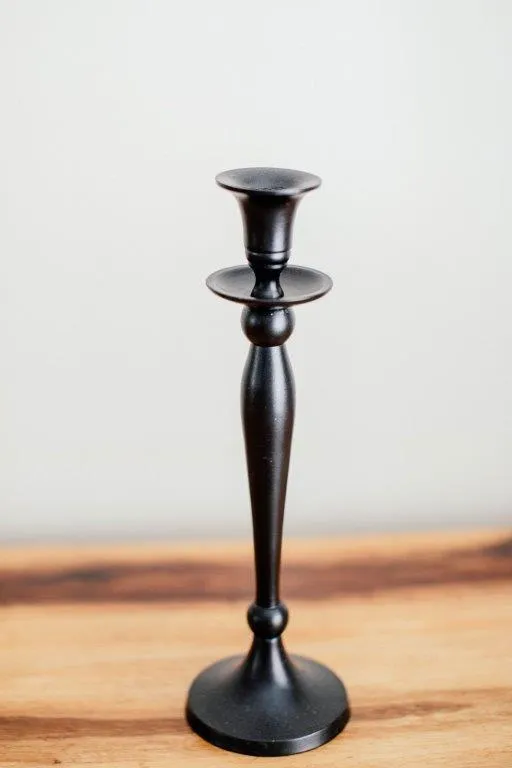 Bl026 Black Candle Stick Medium 25cm