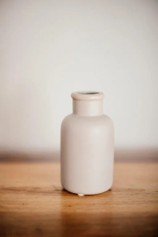 Na021 Beige Bottle Ceramic 14cm 