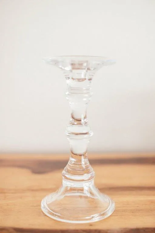 Gl014 Pillar Glass Candle Holder 24x11cm