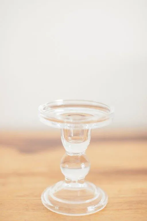 Gl012 Pillar Glass Candle Holder 12x9cm