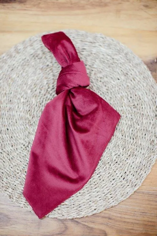 Np004 Maroon Velvet Napkin 