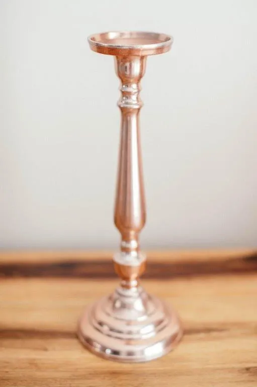 Ro007 Rose Gold Candle Stick 37cm