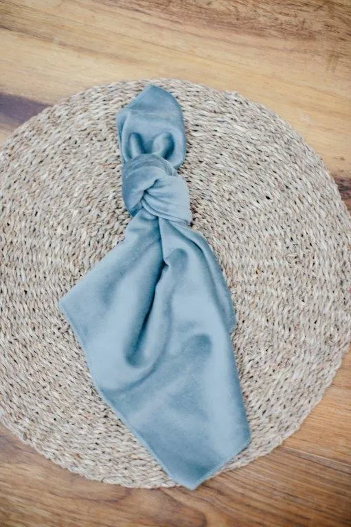Np003 Sage Green Velvet Napkin 