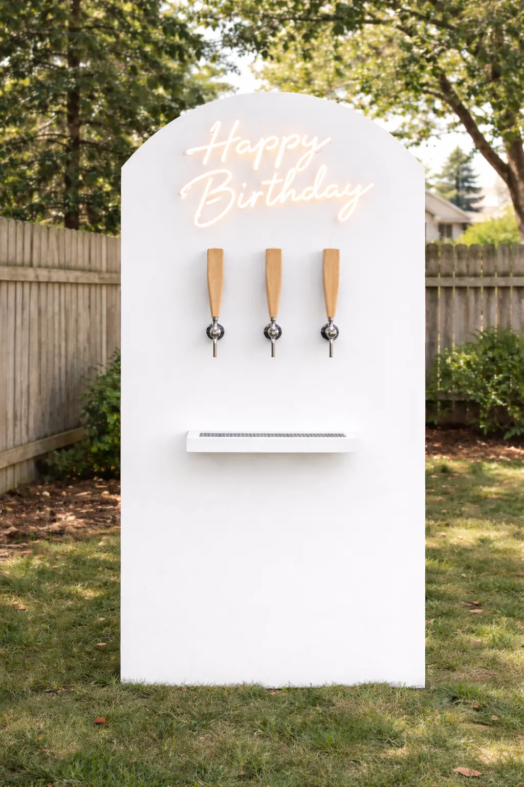 Wooden Arch Tap Wall