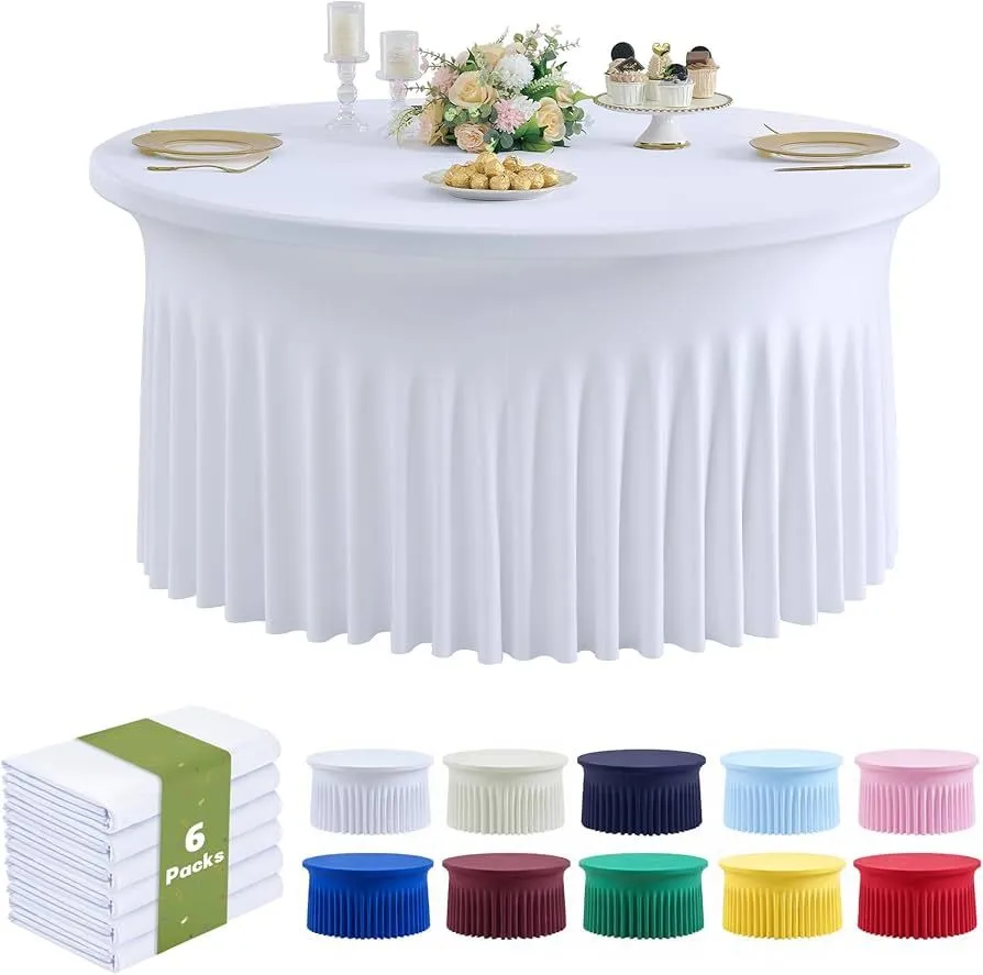 5ft Round Table, 6 Chairs, and Linen Bundle