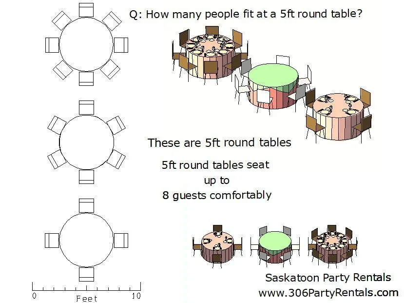 5ft Table and 6 Chair Bundle