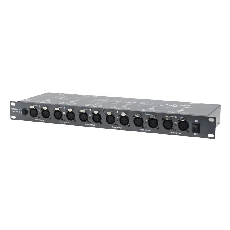 RS6 6-Way Rackmount DMX Distribution Splitter