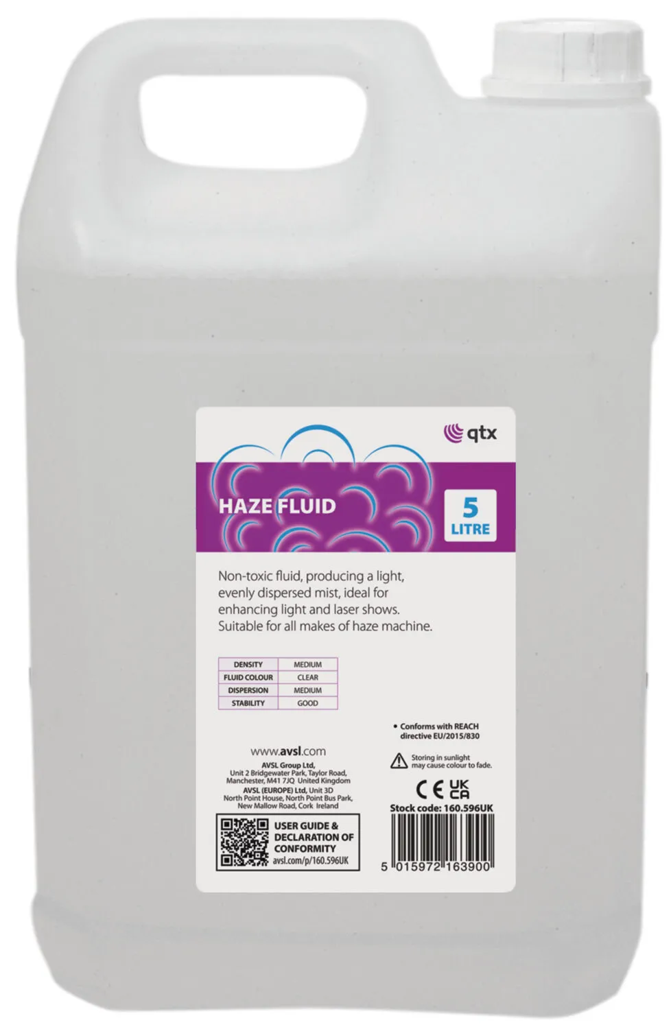 Professional Haze Fluid 5L – Medium or Heavy Density