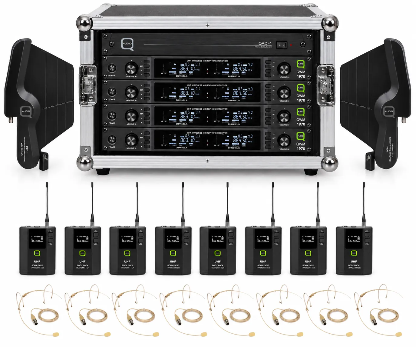 Q-Audio 1970 4, 6 & 8 Way Wireless Headmic System