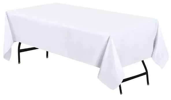 Linen, Tablecloth 6-foot Banquet, 60"x120", White