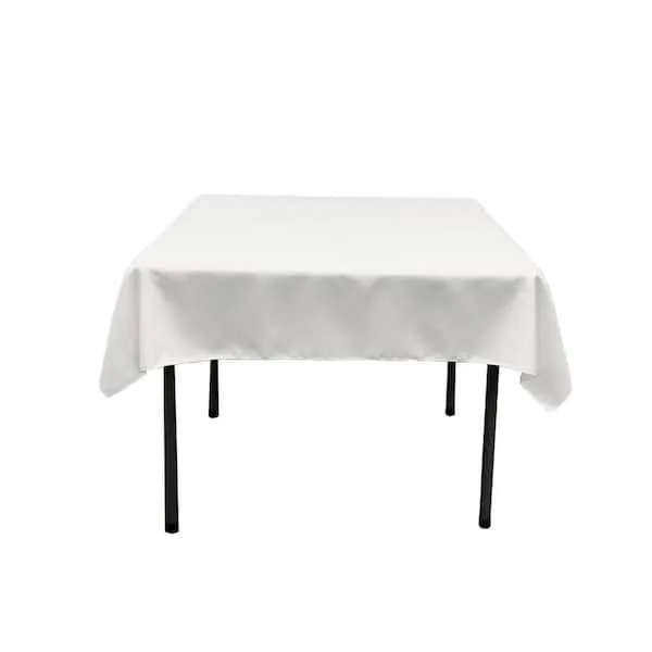 Linen, Tablecloth 3-foot Square, 52"x52", White