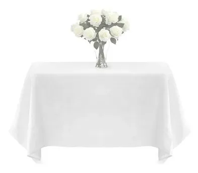 Linen, Tablecloth 3-foot Square, 72"x72", White