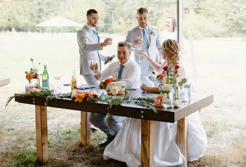 Bride and Groom Table, 6-foot x 3-foot (rental)