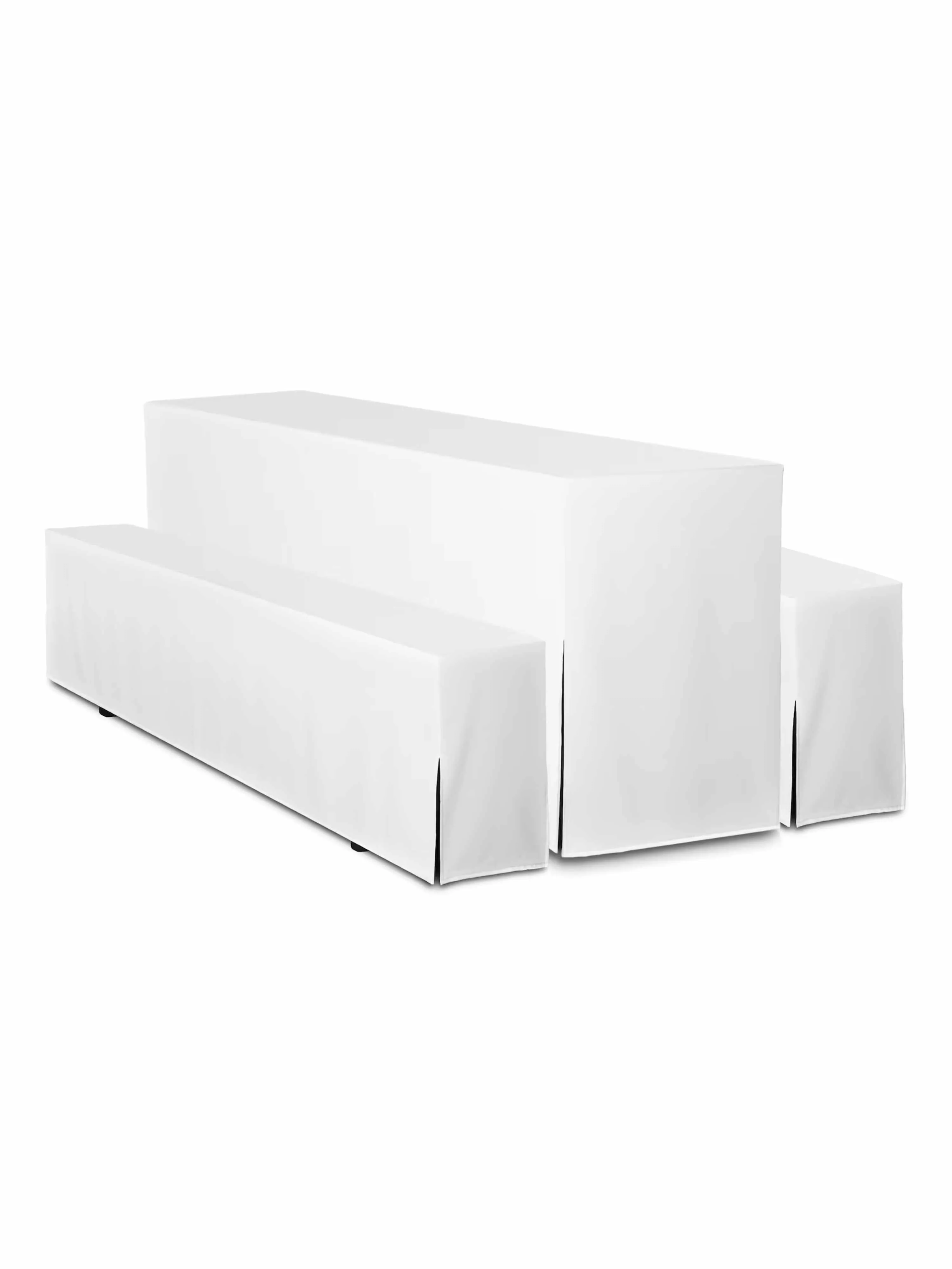 Premium Hussen-Set für Bierzeltgarnitur (50cm/weiß)