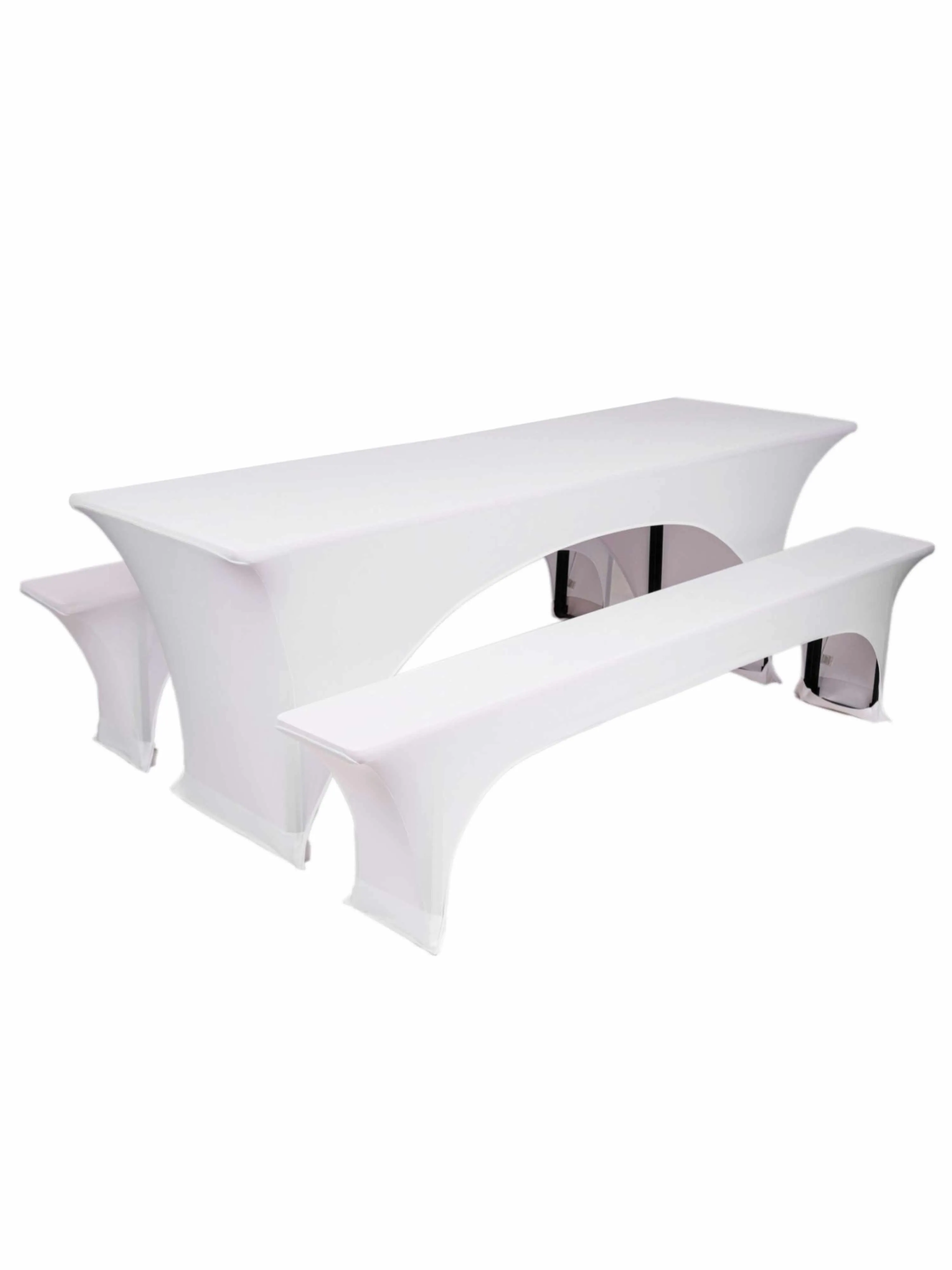 Hussen-Set für Bierzeltgarnitur (70cm/weiß)