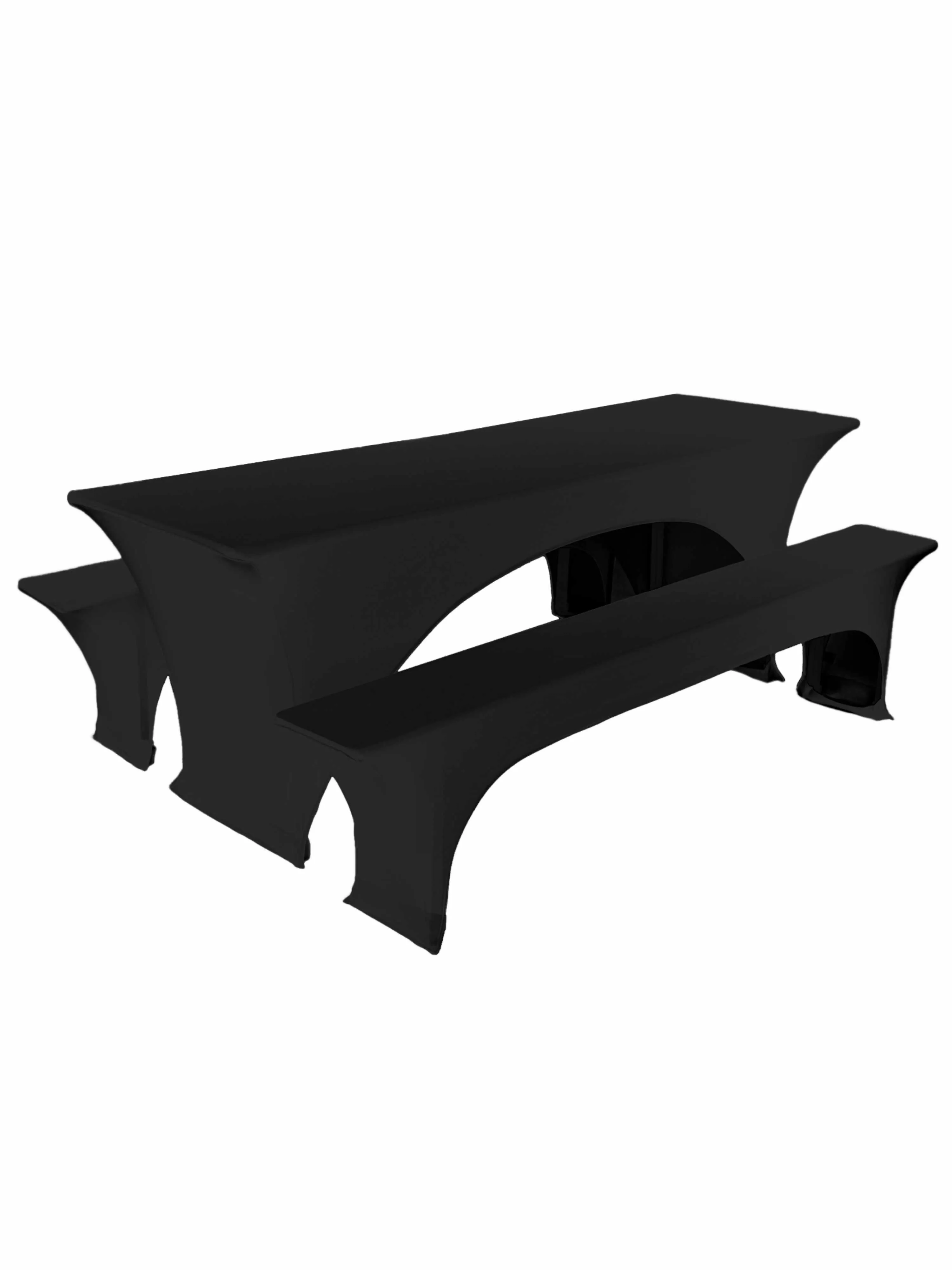 Hussen-Set für Bierzeltgarnitur (50cm/schwarz)