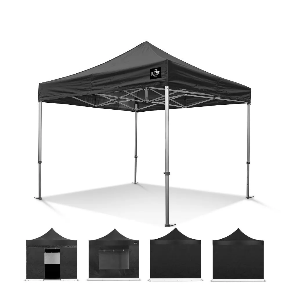 Easy Up partytent zwart 4x4