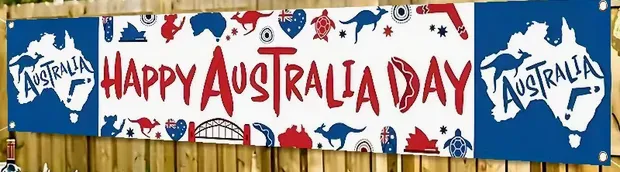 Happy Ausralia Day Fence Banner 