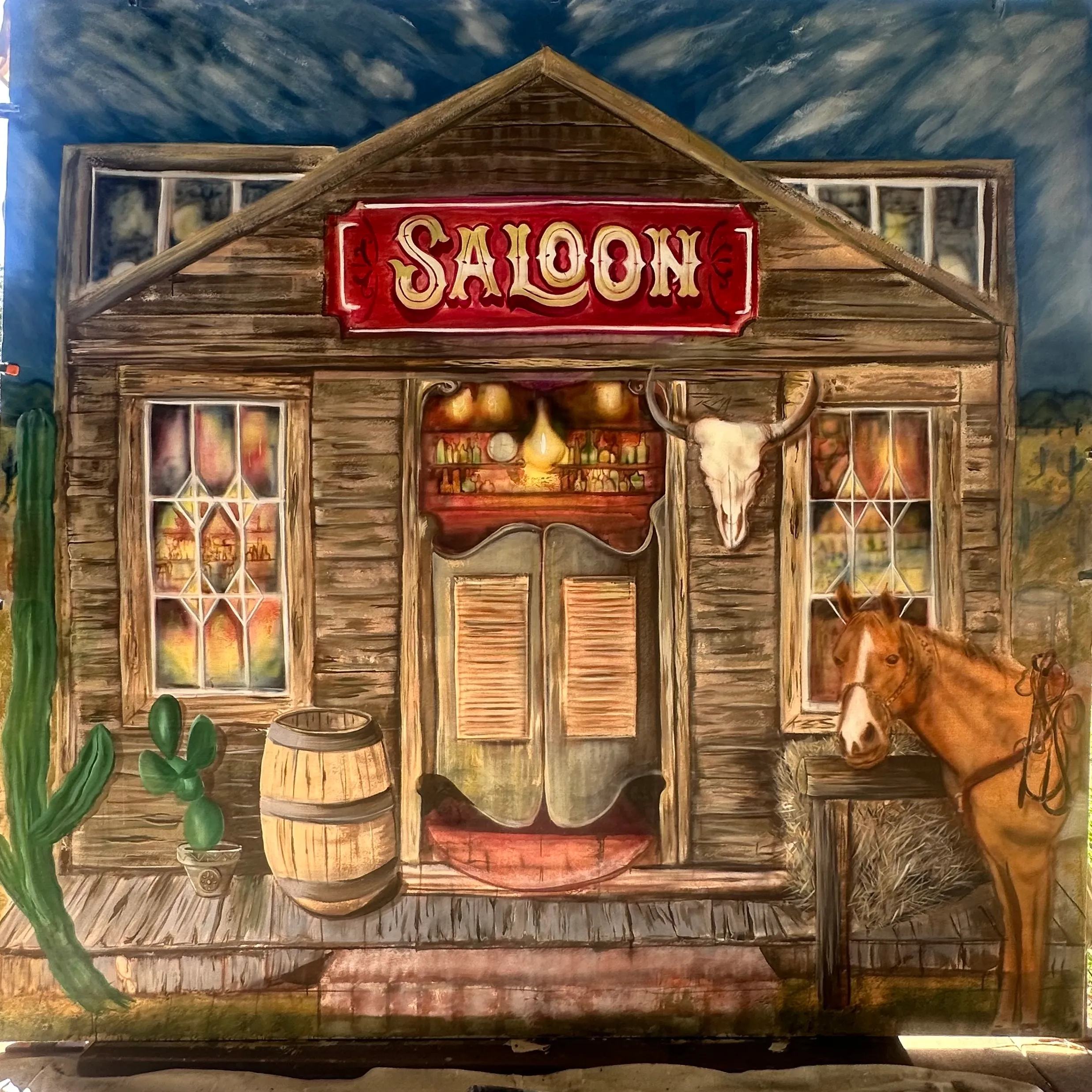Saloon Canvas Backdrop