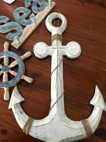 Nautical Wooden Light Weight Anchor Decor 