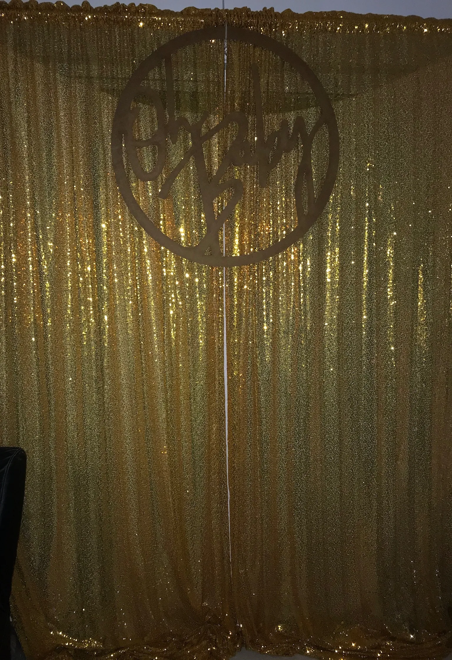 Gold Sequin Back Drop