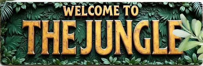 Welcome to the Jungle Tin Sign