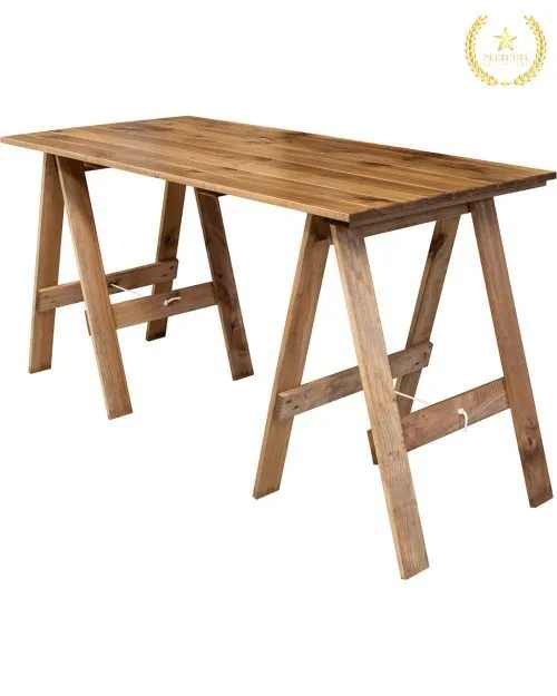 Tall Rustic Wood Bar Table 