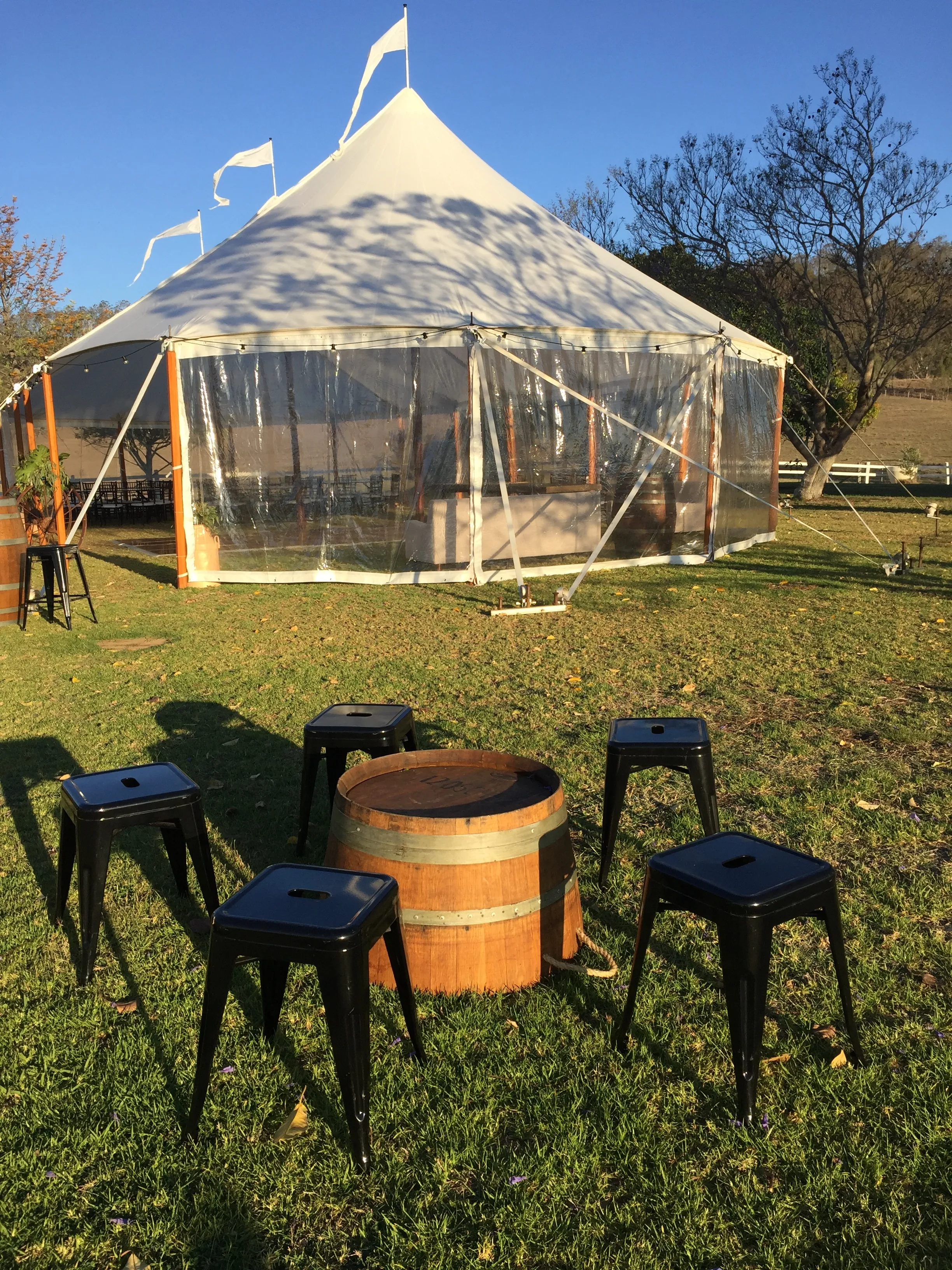 Half Size Wine Barrel - Used for a Table