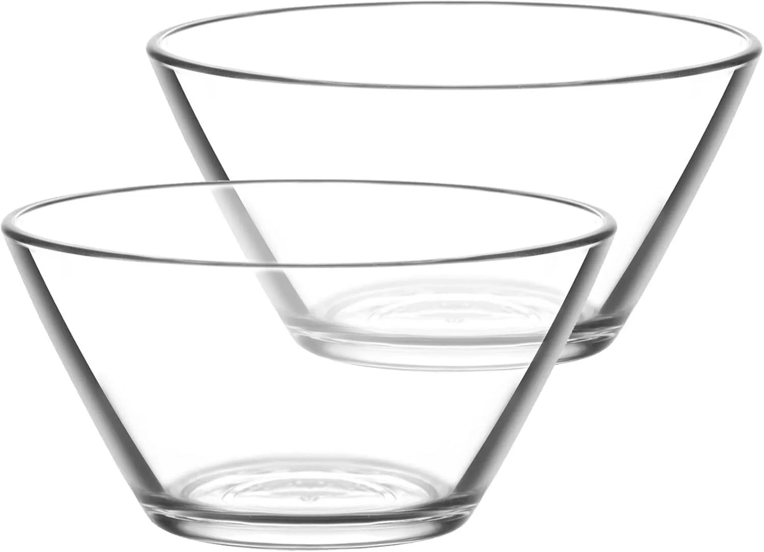 Large Glass Salad Bowl - Ideal for Snacks, Salads, Rolls