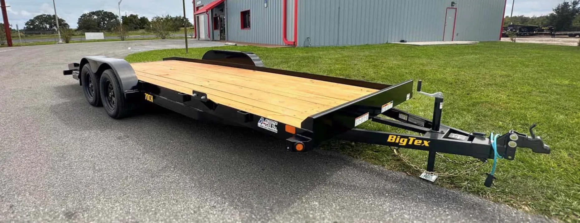 7'x20’ (7K GVWR) Car Hauler Trailer Rental – Big Tex 70CH-20 with Dovetail | Malabar & Brevard County, FL