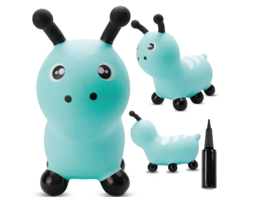 Bouncy Hopper Toy – Blue Caterpillar