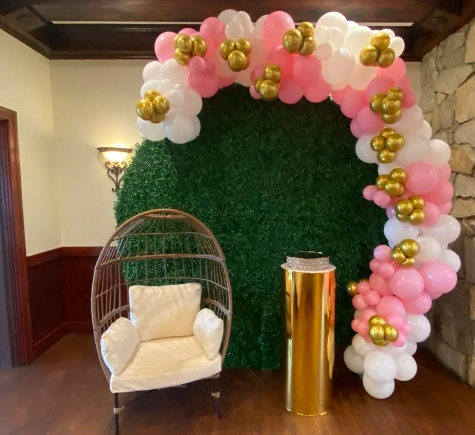 8ft Round Greenery Backdrop