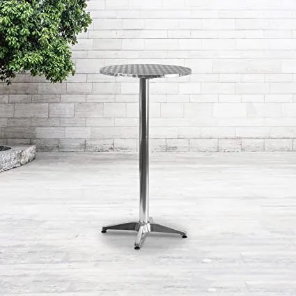 24" Silver Cocktail Table 
