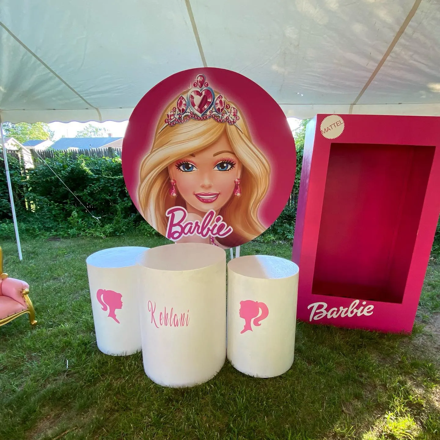 5ft Barbie Round Backdrop