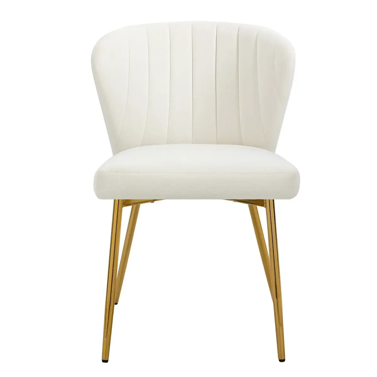 Beige Velvet Accent Chair 
