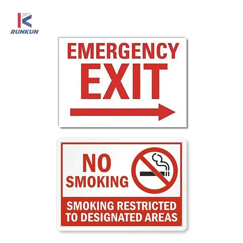 Exit and No Smoking Sign Plate