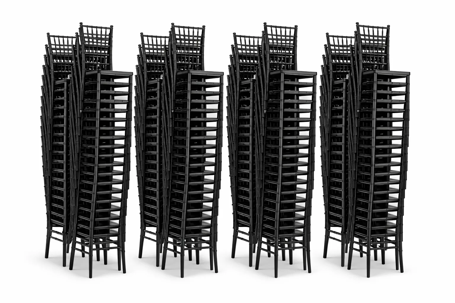  100 Bulk Elegant Black Chair + Set Up