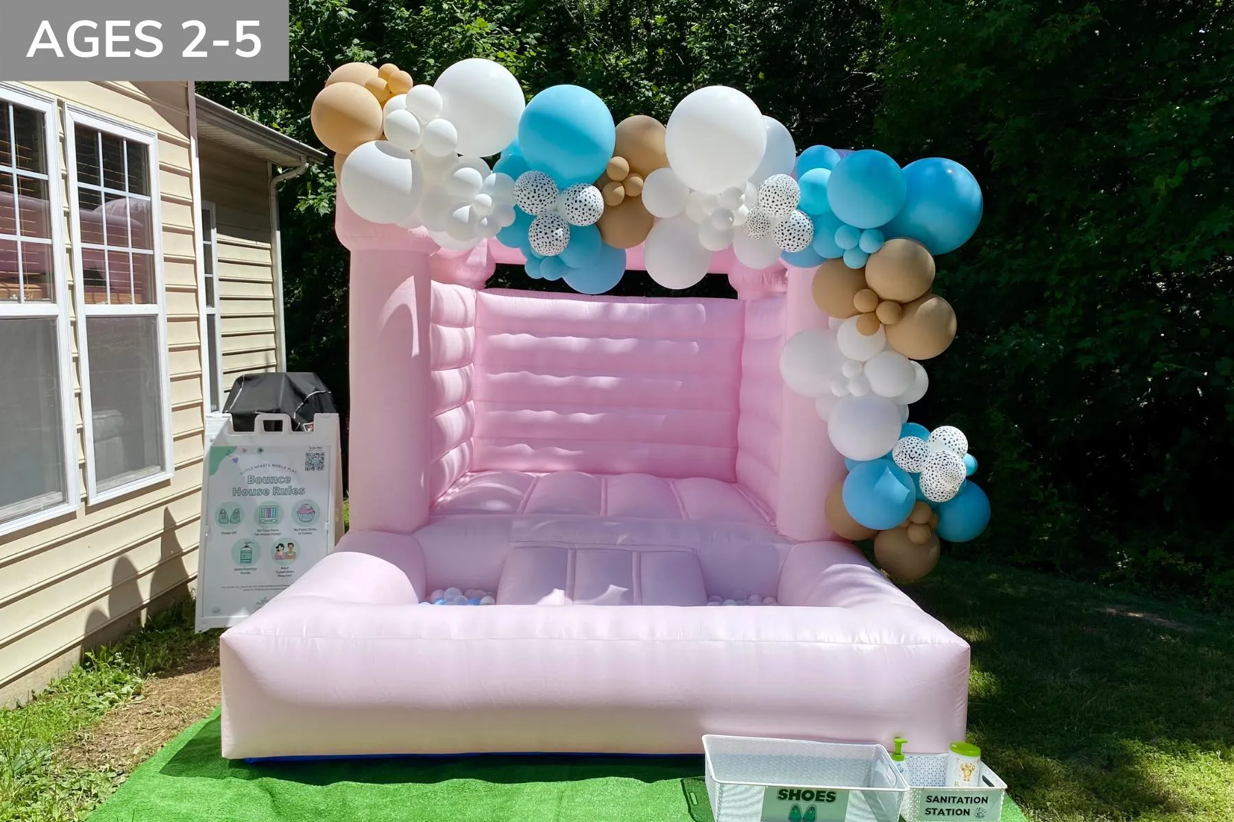 Toddler Pastel Pink Bounce House 
