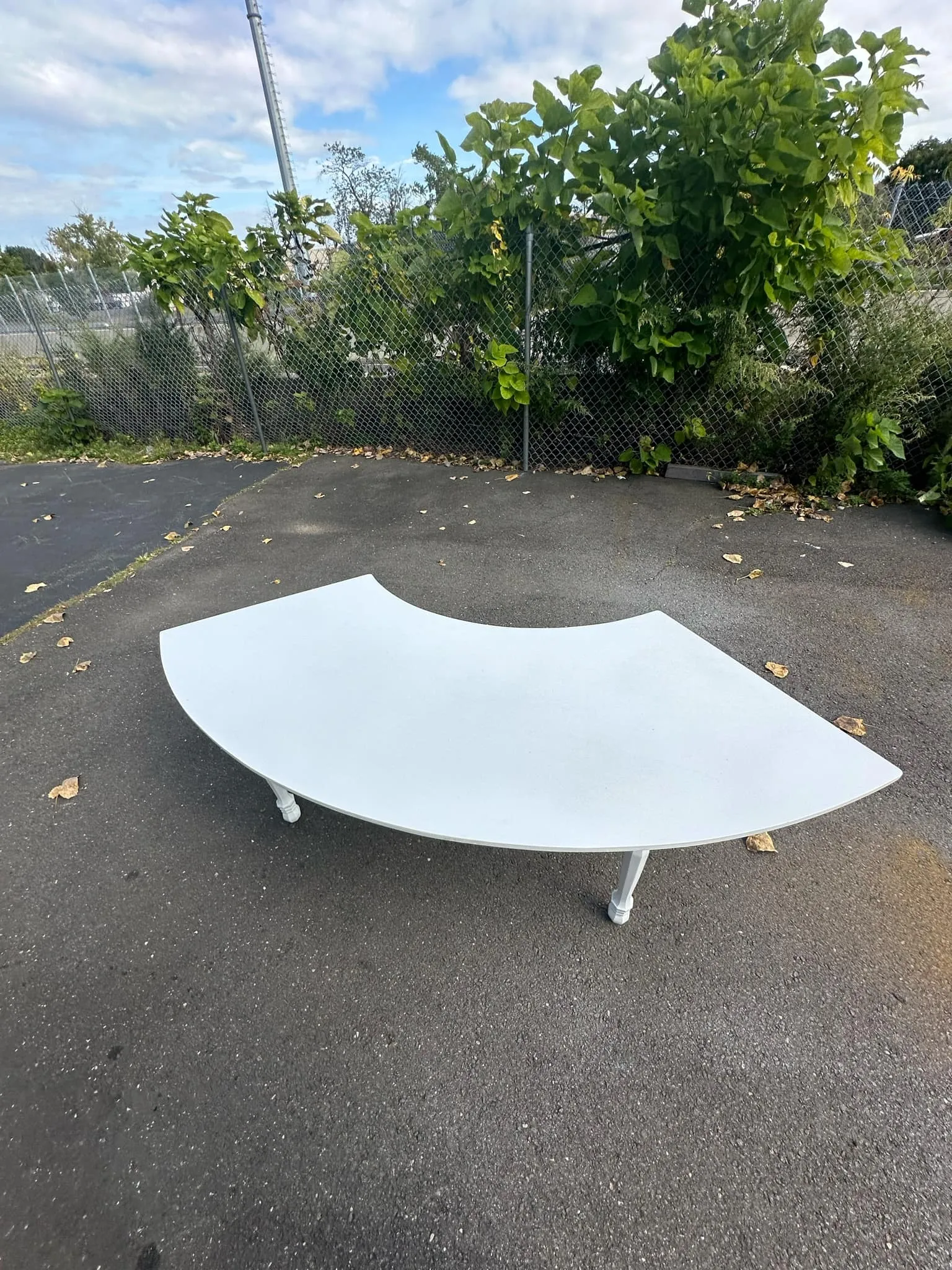 White Serpentine Table For Kids 