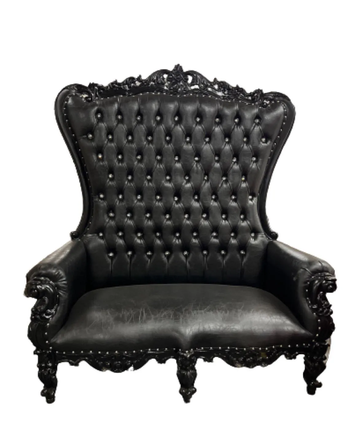 All Black Loveseat Throne 