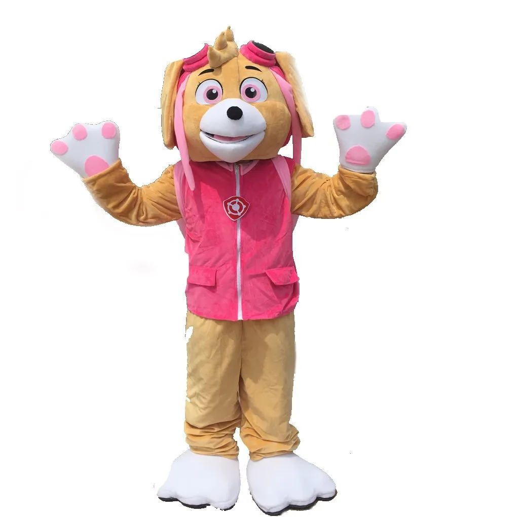 Pink Dog Mascot Costume