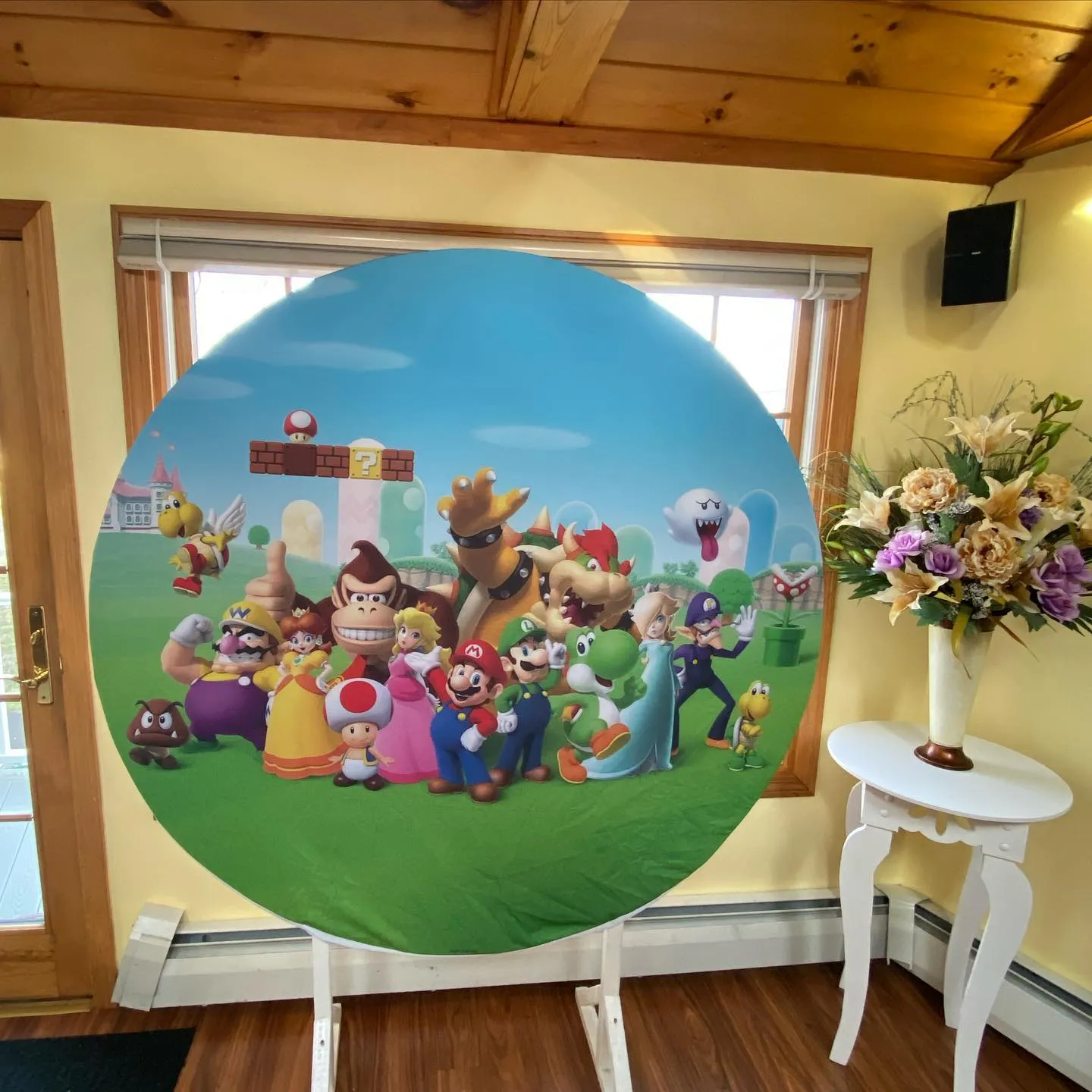 5ft Mario Round Backdrop