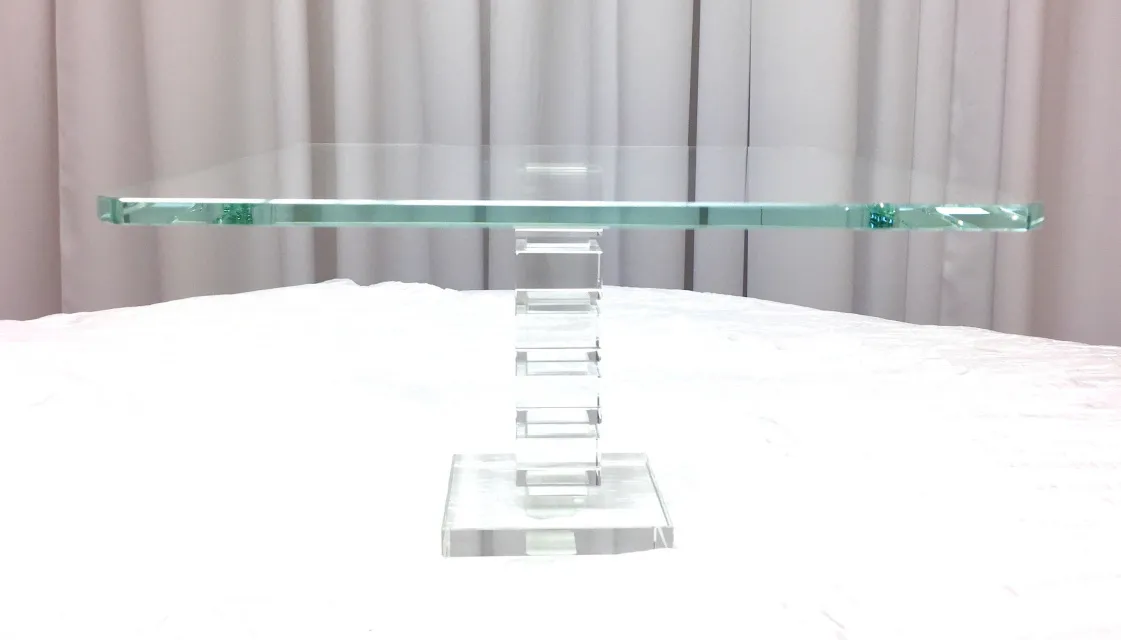 Square Clear Cake Stand 
