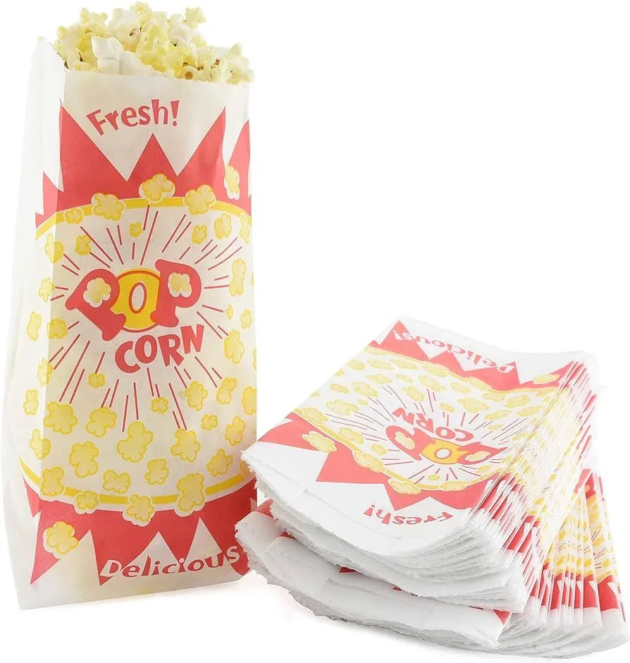 25 Paper Bags 1oz for Pop Corn 