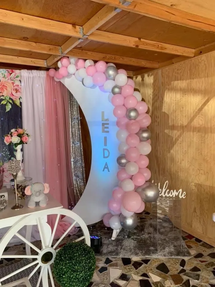 White Crescent Moon Backdrop 